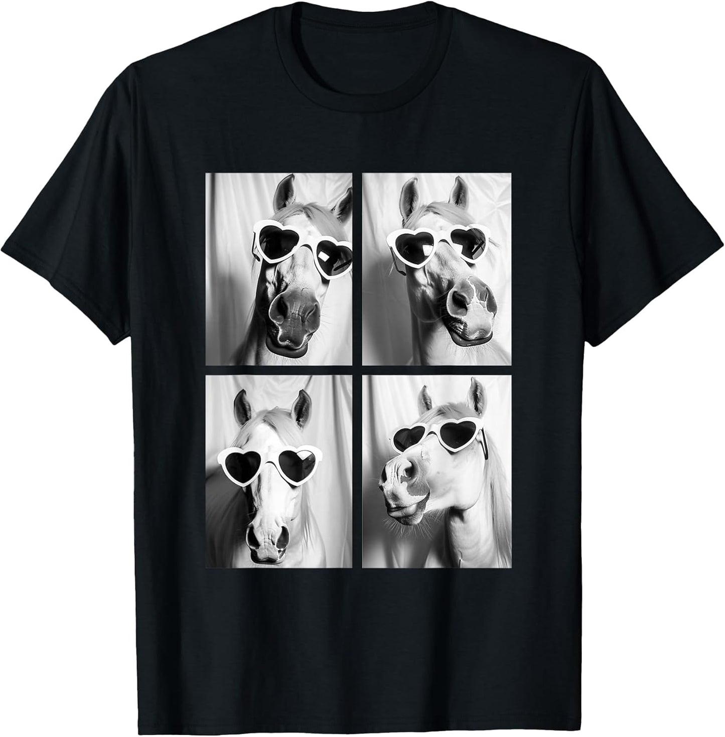 Cute Horses with Hearts Sunglasses Funny Valentine's Day