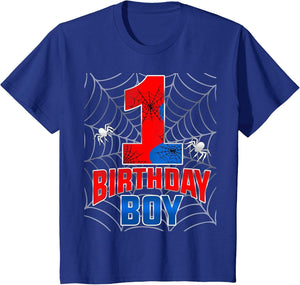 Kids 1 Year Old Shirt 1st Birthday Boy Spider One 1 Years Old