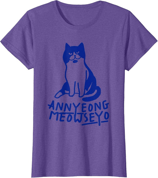 Annyeong Meowseyo Cat Funny Saying Quote for Cat Lover