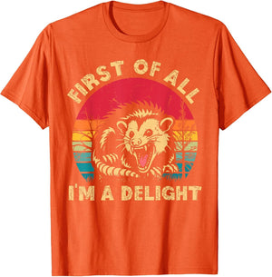 Vintage First of All I'm A Delight Angry Possum Trash Panda