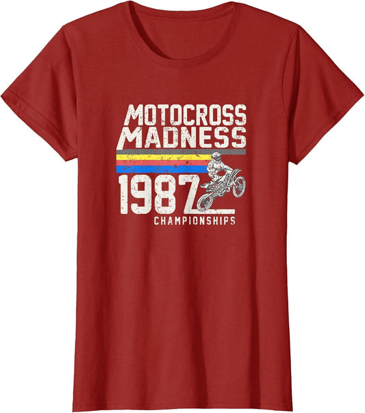 Vintage Inspired Motocross Dirt Bike Race 1987