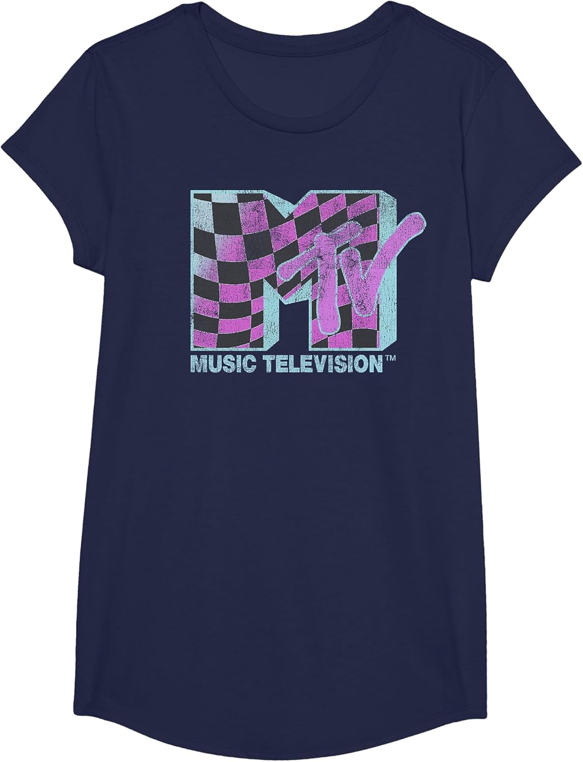MTV Music Television Checker Wave Logo