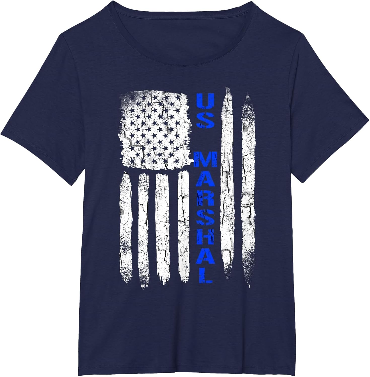 Thin Blue Line Flag American U.S. Marshal Shirt