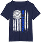 Thin Blue Line Flag American U.S. Marshal Shirt