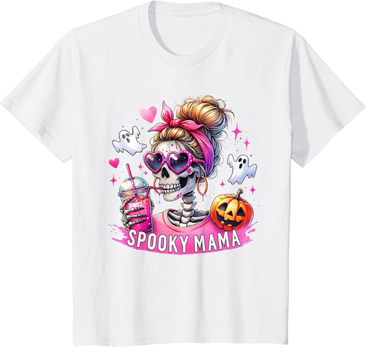 Spooky Mama Skeleton Mom Coffee Jack O Lantern Halloween