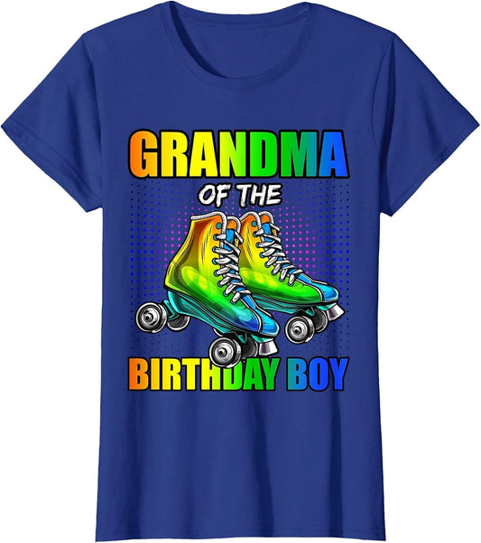 Grandma Birthday Boy Roller Skating Birthday Matching Family