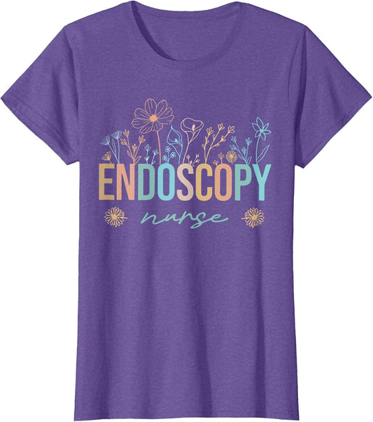 Retro Wildflower Endoscopy Nurse Nursing Nurse Appreciation