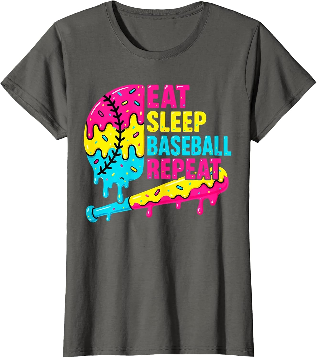 Eat Sleep Baseball Repeat Ice Cream Drip Baseball
