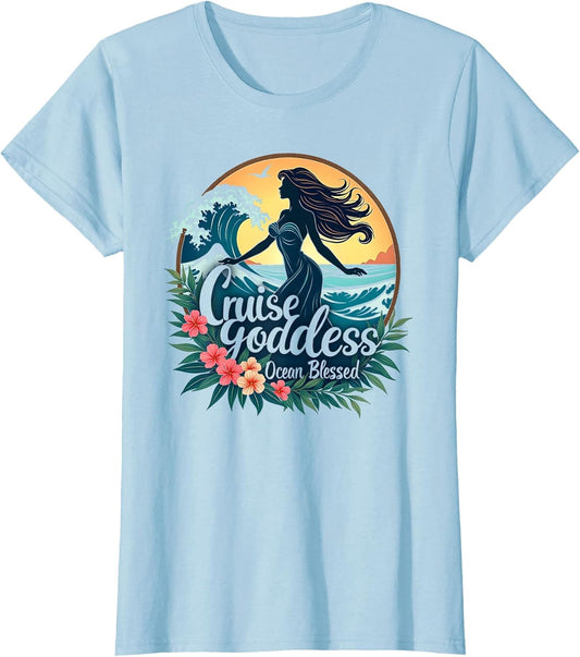 Cruise Goddess Ocean Blessed Nautical Design