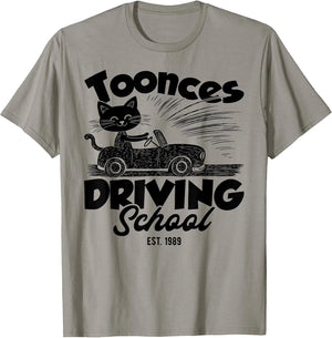 Toonces Driving School Est Legendary Driving Cat Funny