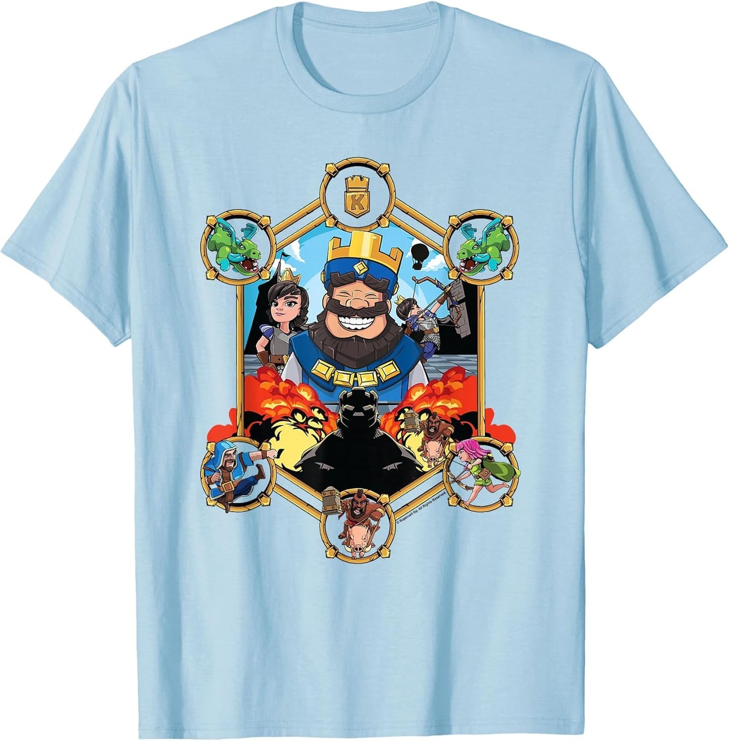 Clash Royale King Surrounded by Characters Royal Portrait