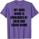 Funny Beer Lover My Good Mood is Sponsored by Scuba Diving