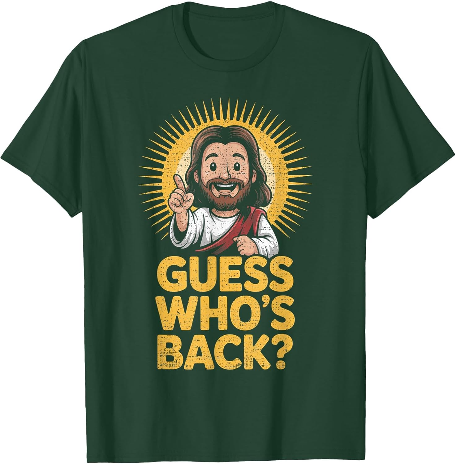 Easter Guess Whos Back Jesus Funny Religious Men Women Kids