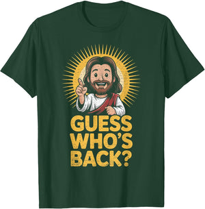 Easter Guess Whos Back Jesus Funny Religious Men Women Kids