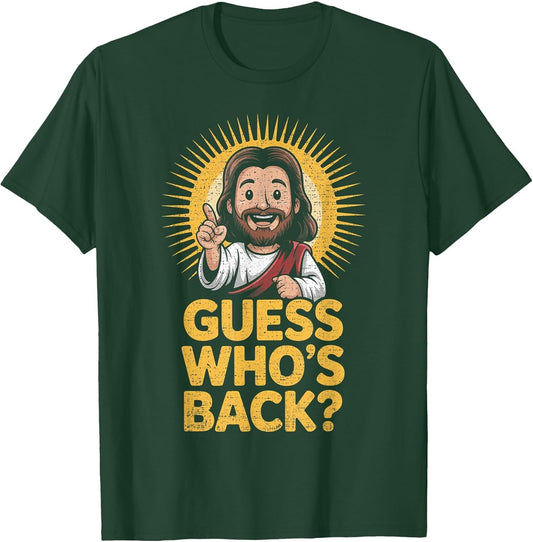 Easter Guess Whos Back Jesus Funny Religious Men Women Kids