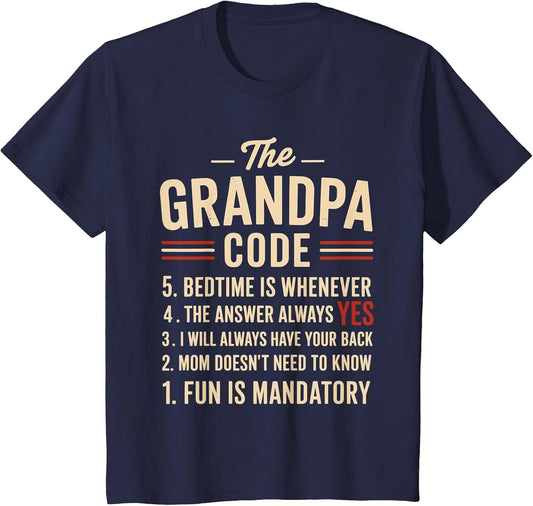The Grandpa Code Fun Rules Funny Grandpa Grandchildren Joke