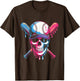 Baseball Skull with Bats Dripping Colors