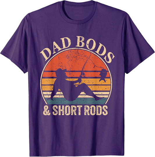 Dad Bods and Short Rods Funny Fishing Lovers Vintage