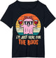 Im Just Here for The Boos Ghost Wine Retro Halloween Women