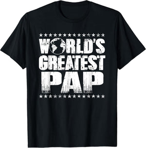 World's Greatest Pap T Shirt -Best Ever Award Gift