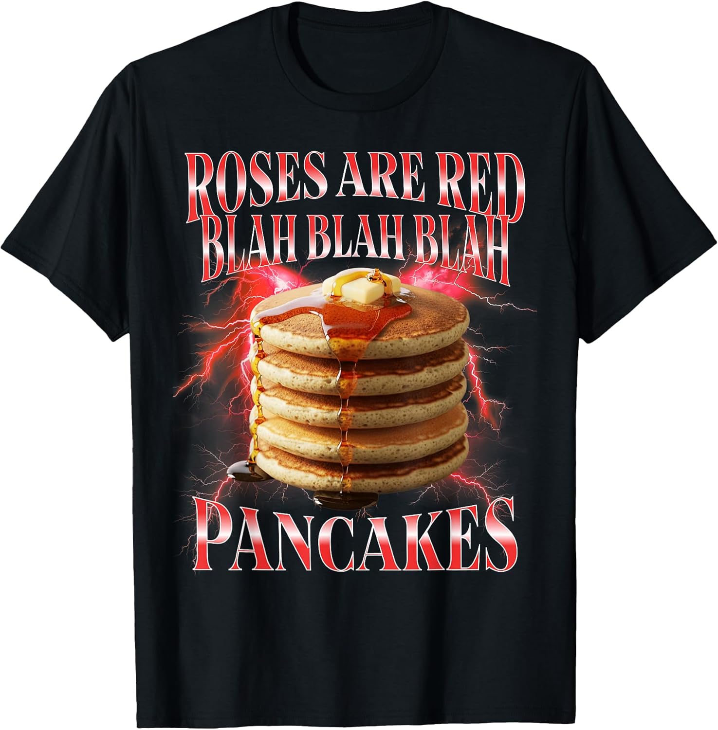 Funny Pancakes Roses are Red Blah Valentines Day Bootleg