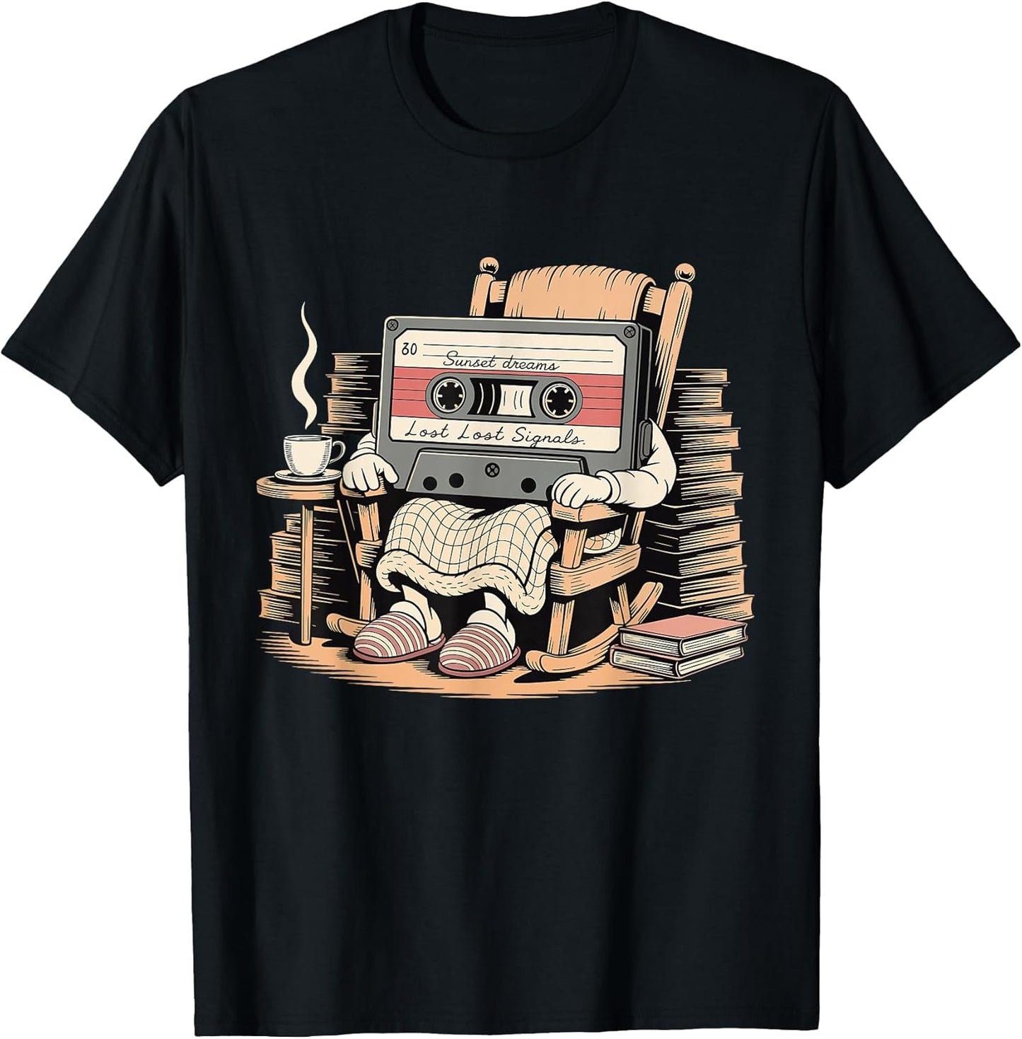 Funny Retro Old Cassette Tape Cartoon with Walker Nostalgia