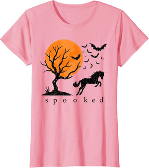 Spooked Horse Halloween Moon Bats Horse Ghost Spooky Season