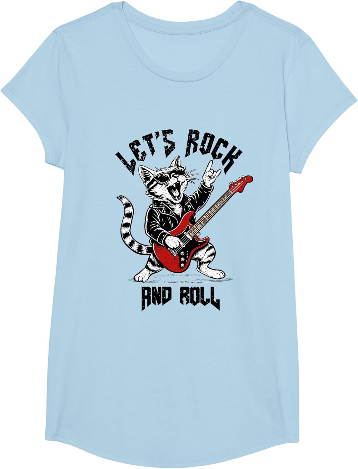 Rock and Roll Cat Guitarist Vintage Rock&Roll Cat Guitar
