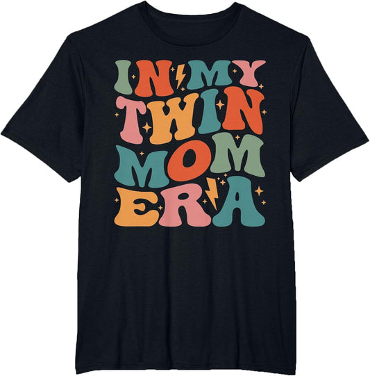 in My Twin Mom Era Mom of Twins Mother's Day Groovy