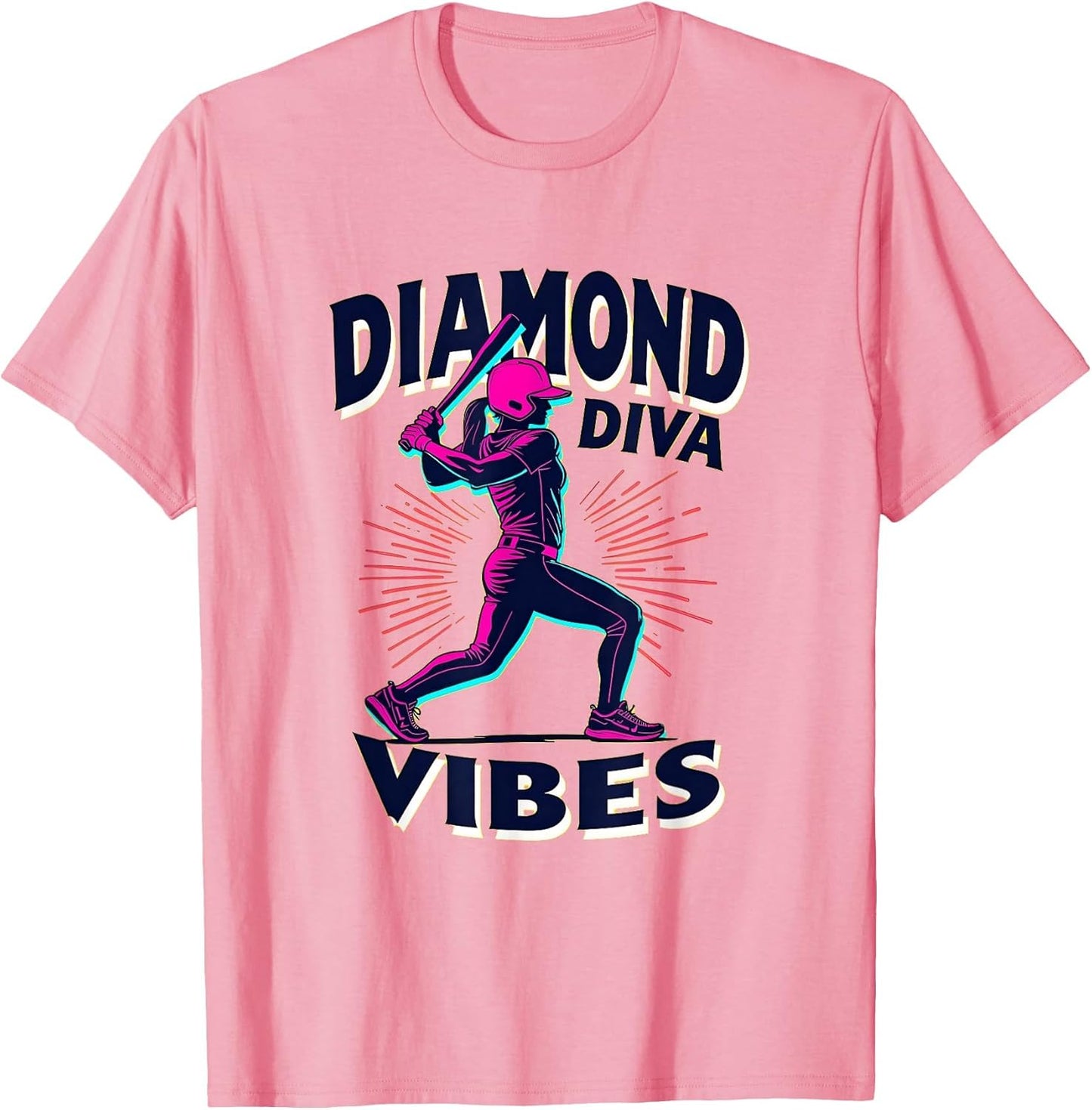 Diamond Diva Vibes Softball Women Design