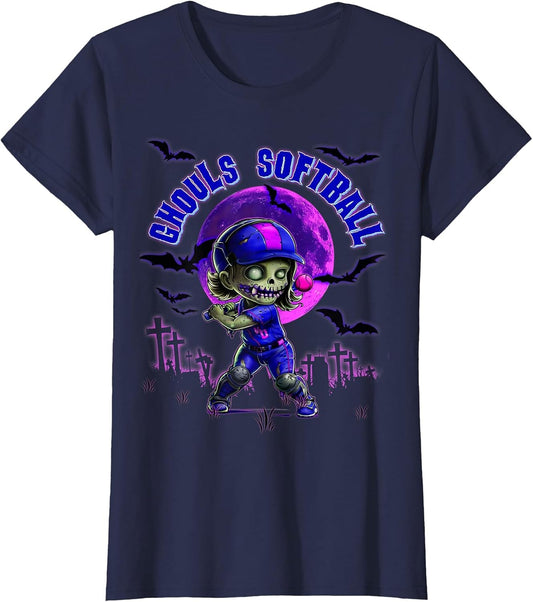 Halloween Softball for Girls Creepy Spooky Zombie Batter