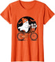Cute Ghost Bike Flowers Halloween Spooky Season Autumn Women