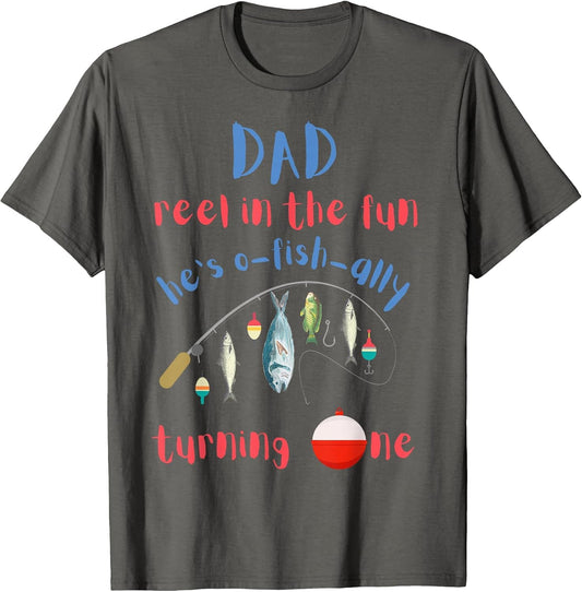 Dad Dad Fishing First Birthday O-Fish-Ally One 1st Bday
