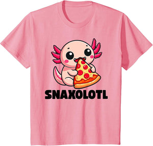 Axolotl Funny Snaxolotl Snacks a lot Pizza Eating Axolotl