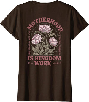 Motherhood is Kingdom Work Flower (on Back)