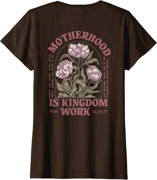 Motherhood is Kingdom Work Flower (on Back)