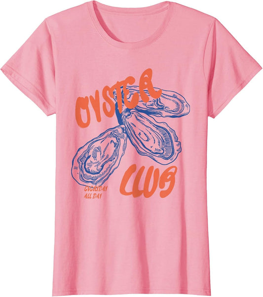 Retro Funny Oyster Club Seafood Lovers Enthusiasts Saying