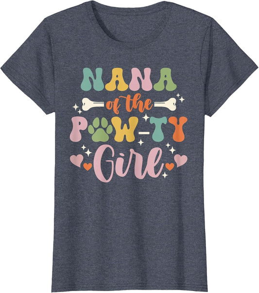 Nana of The Pawty Girl Dog Grandma Family Matching