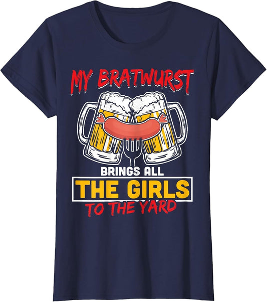 Oktoberfest Shirt German My Bratwurst Sausage Beer Party