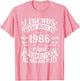 40th Birthday Shirt Vintage Born in 1986 40 Years Old B-Day
