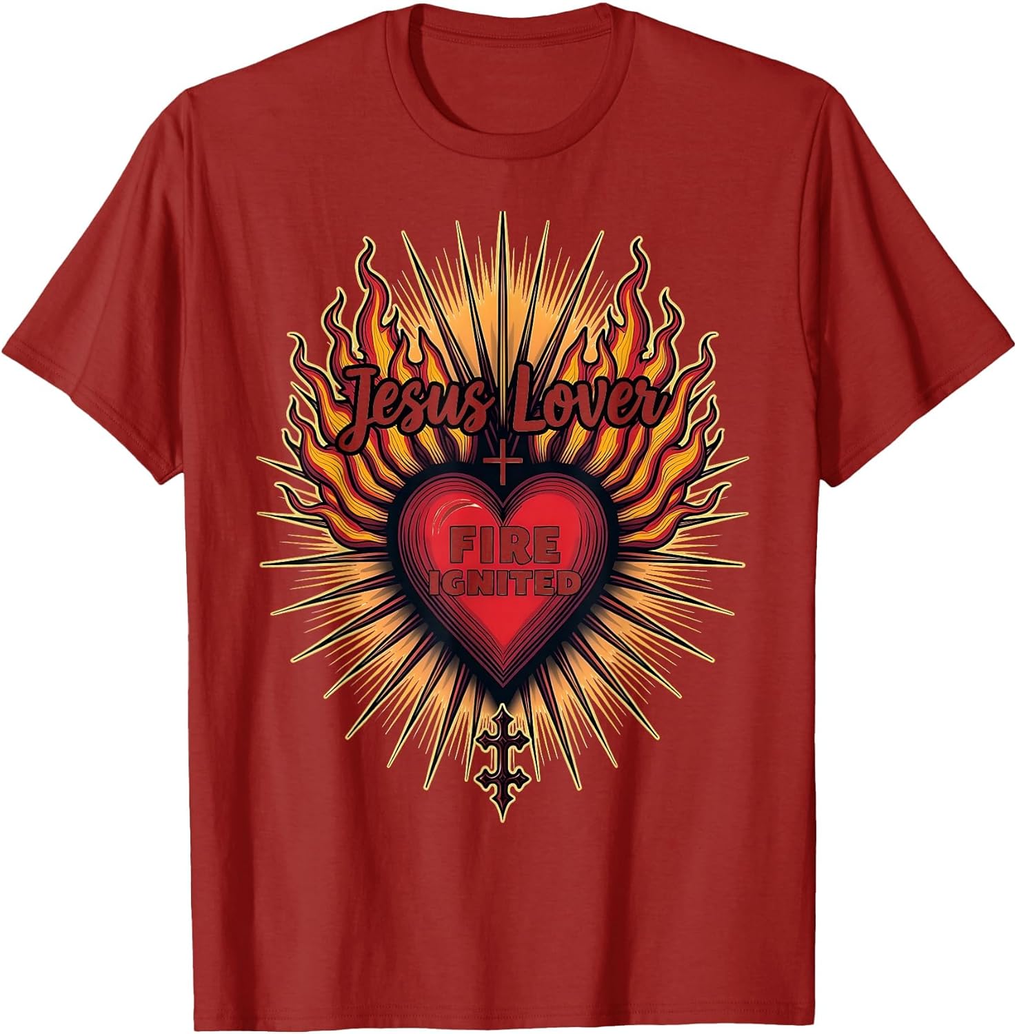 Jesus Lover Fire Ignited Faith Design