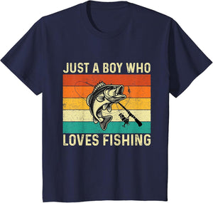 Just A Boy Who Loves Fishing - Fishing Fisherman Angler