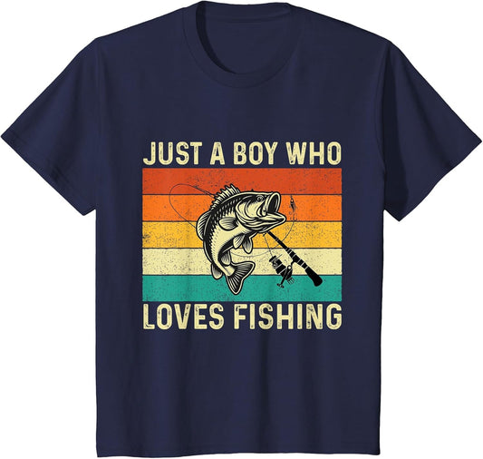 Just A Boy Who Loves Fishing - Fishing Fisherman Angler