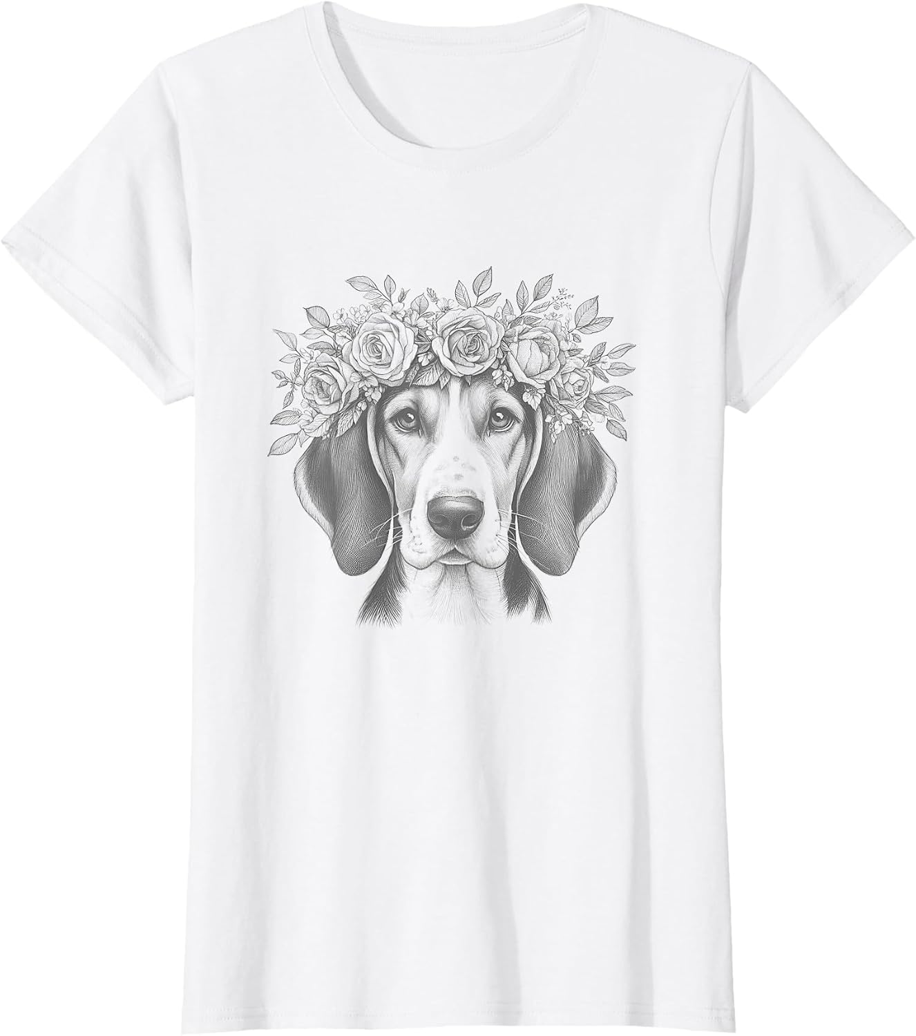 Floral Treeing Walker Coonhound Dog Flower Design