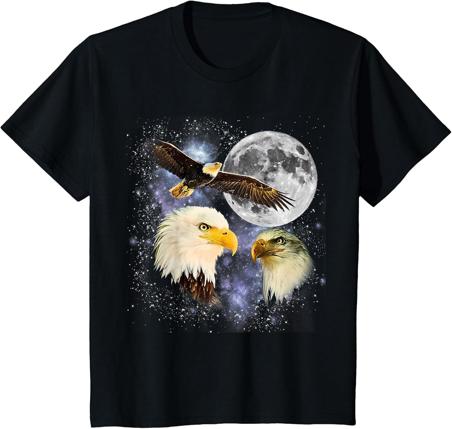Three Bald Eagle Moon Meme Funny American Bird Eagles Lover