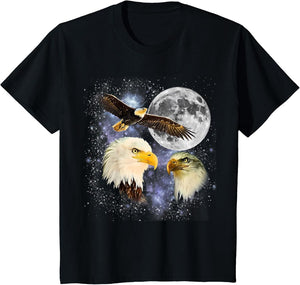 Three Bald Eagle Moon Meme Funny American Bird Eagles Lover