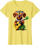 Hawaiian Dachshund Dog & Pineapple Ukulele Summer Vacation
