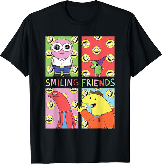 Smiling Friends Pop Art Character Grid Funny Cartoon