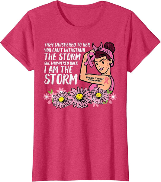 I Am The Storm Rosie Riveter Breast Cancer Awareness Women