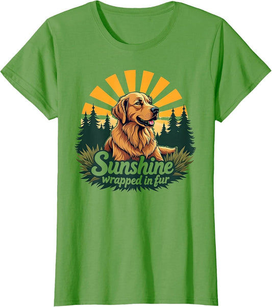 Sunshine Wrapped in Fur Golden Retriever Design